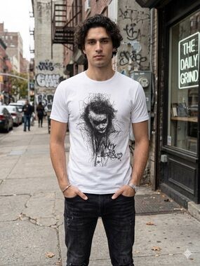 Wileed Made In Italy Joker Why So Serious Graphic T Shirt XL 100% Cotton